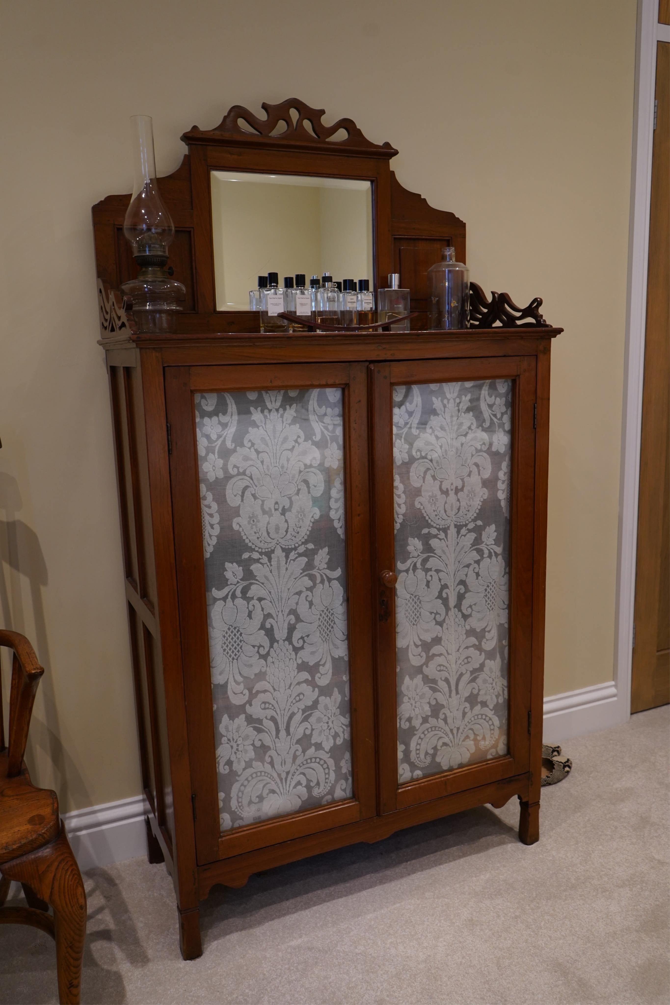 A 19th century Anglo Indian teak vitrine, width 91cm, depth 44cm, height 174cm. Condition - good